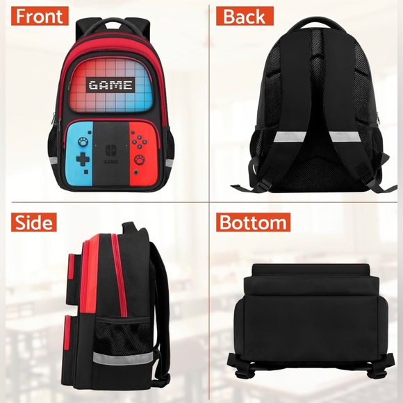 NWT Gamer Boys Backpack For Kids School 17″ - Picture 6 of 7